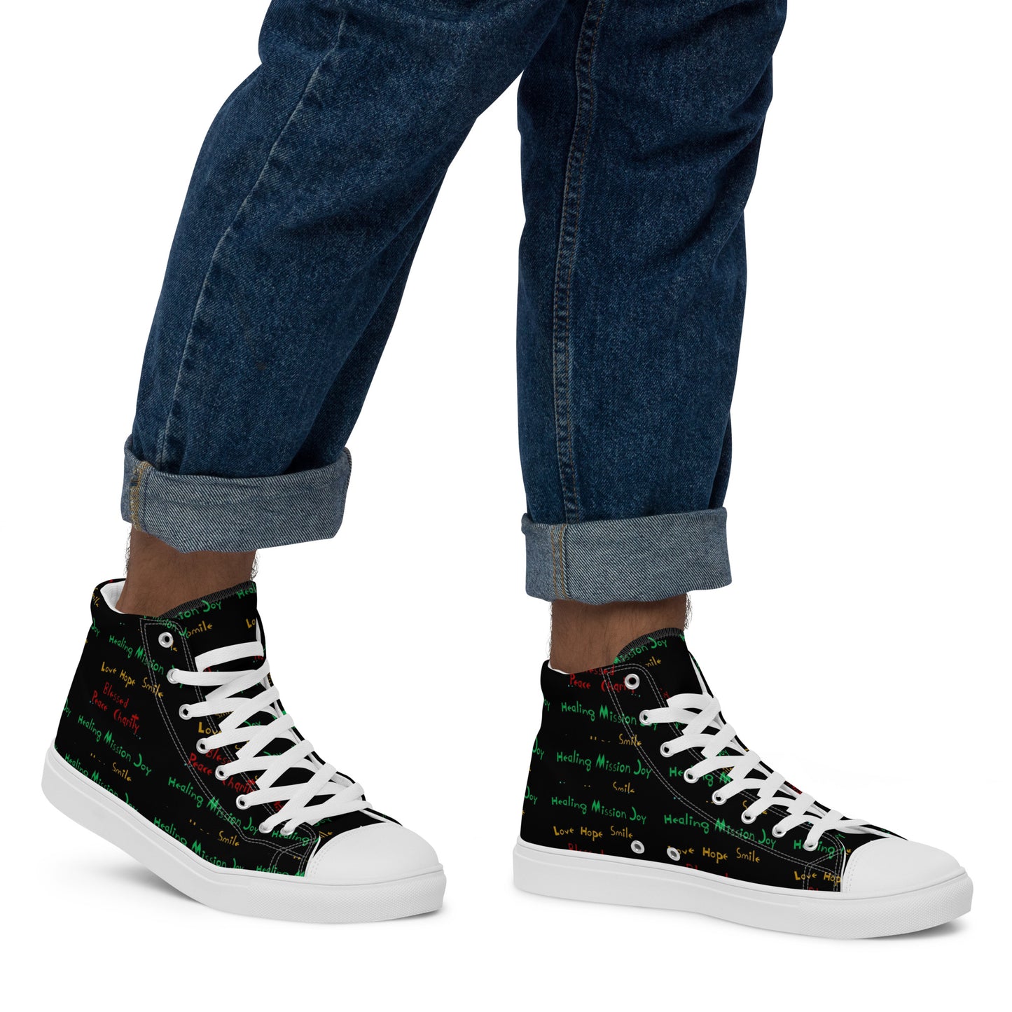 Men’s high top canvas shoes