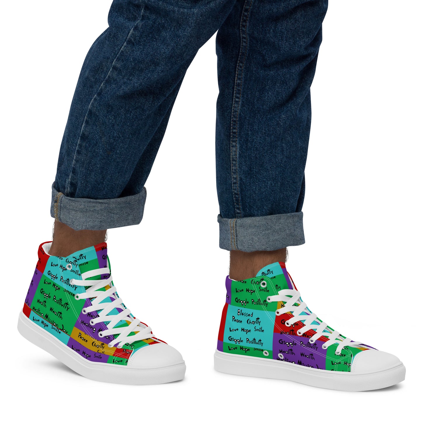 Men’s high top canvas shoes