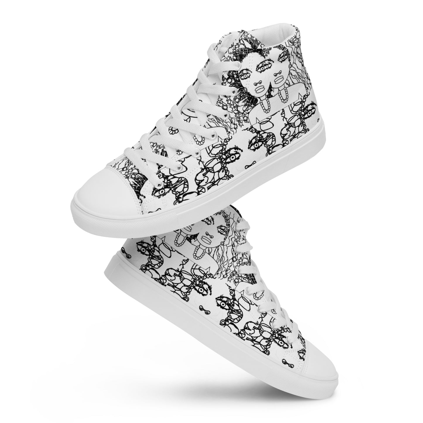 Women’s high top canvas shoes