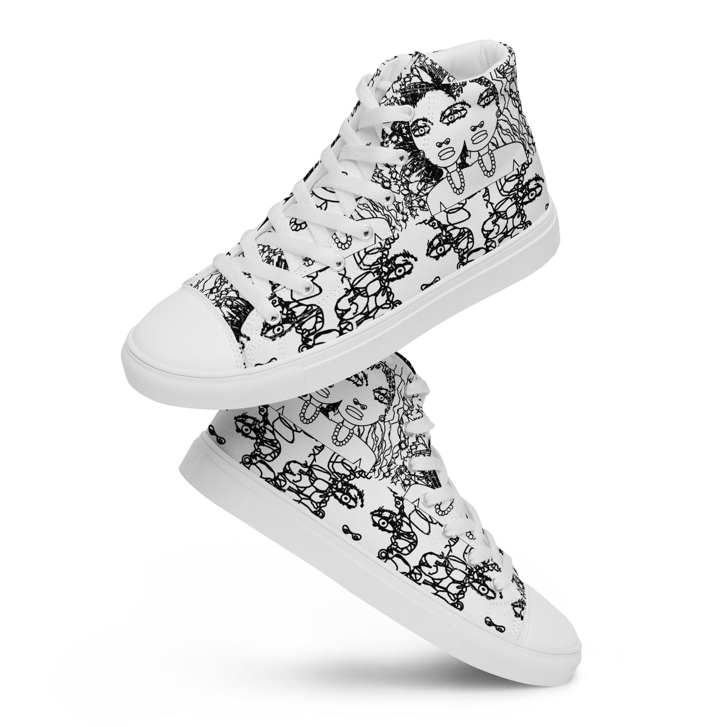 Women’s high top canvas shoes