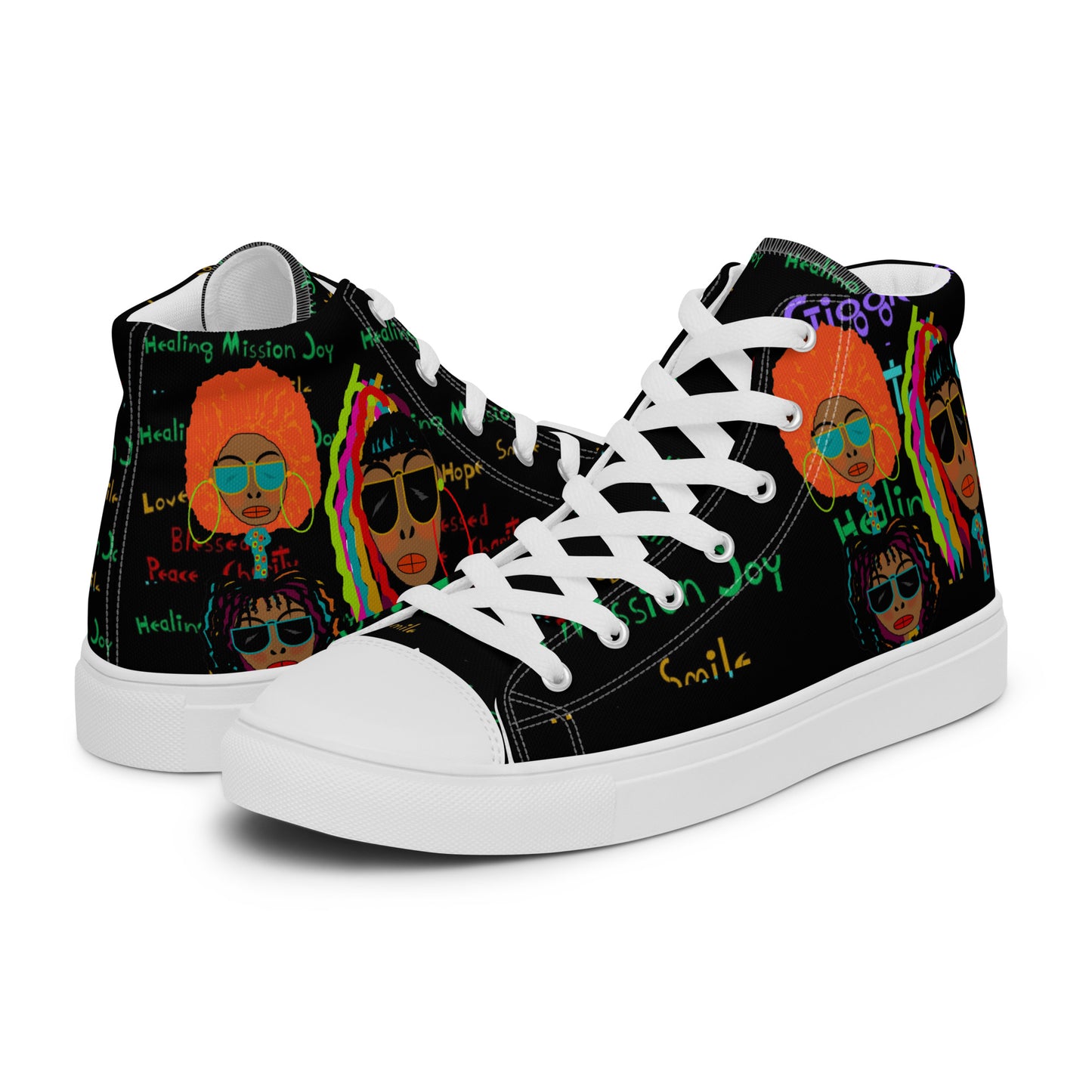 Women’s high top canvas shoes