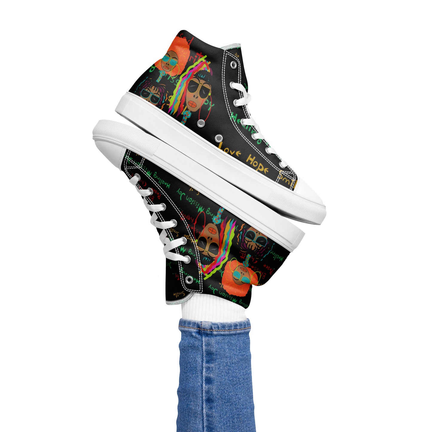 Women’s high top canvas shoes