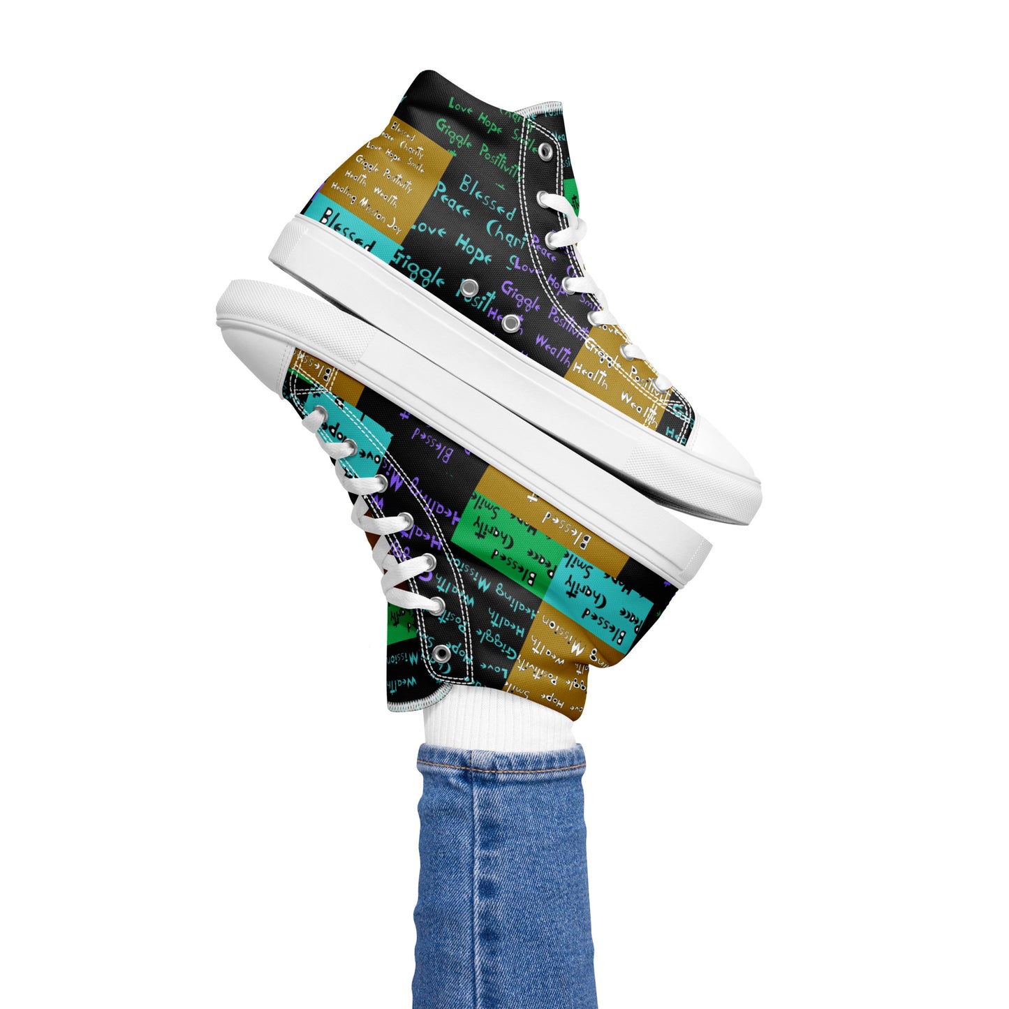 Women’s high top canvas shoes