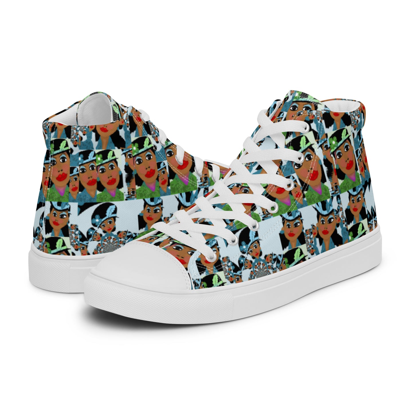 Women’s high top canvas shoes