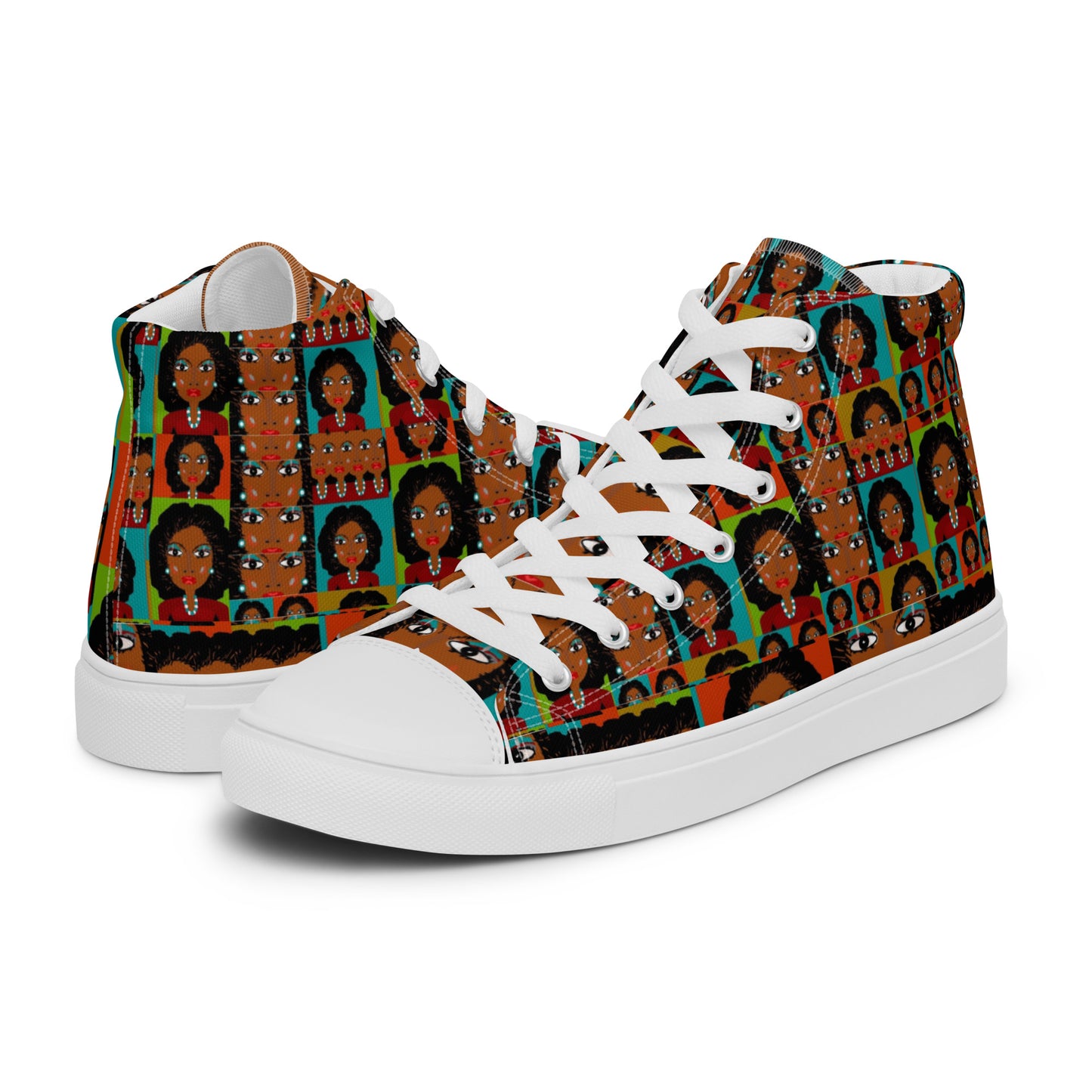 Women’s high top canvas shoes