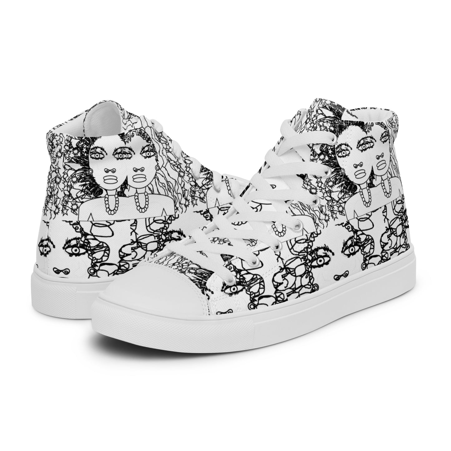 Women’s high top canvas shoes