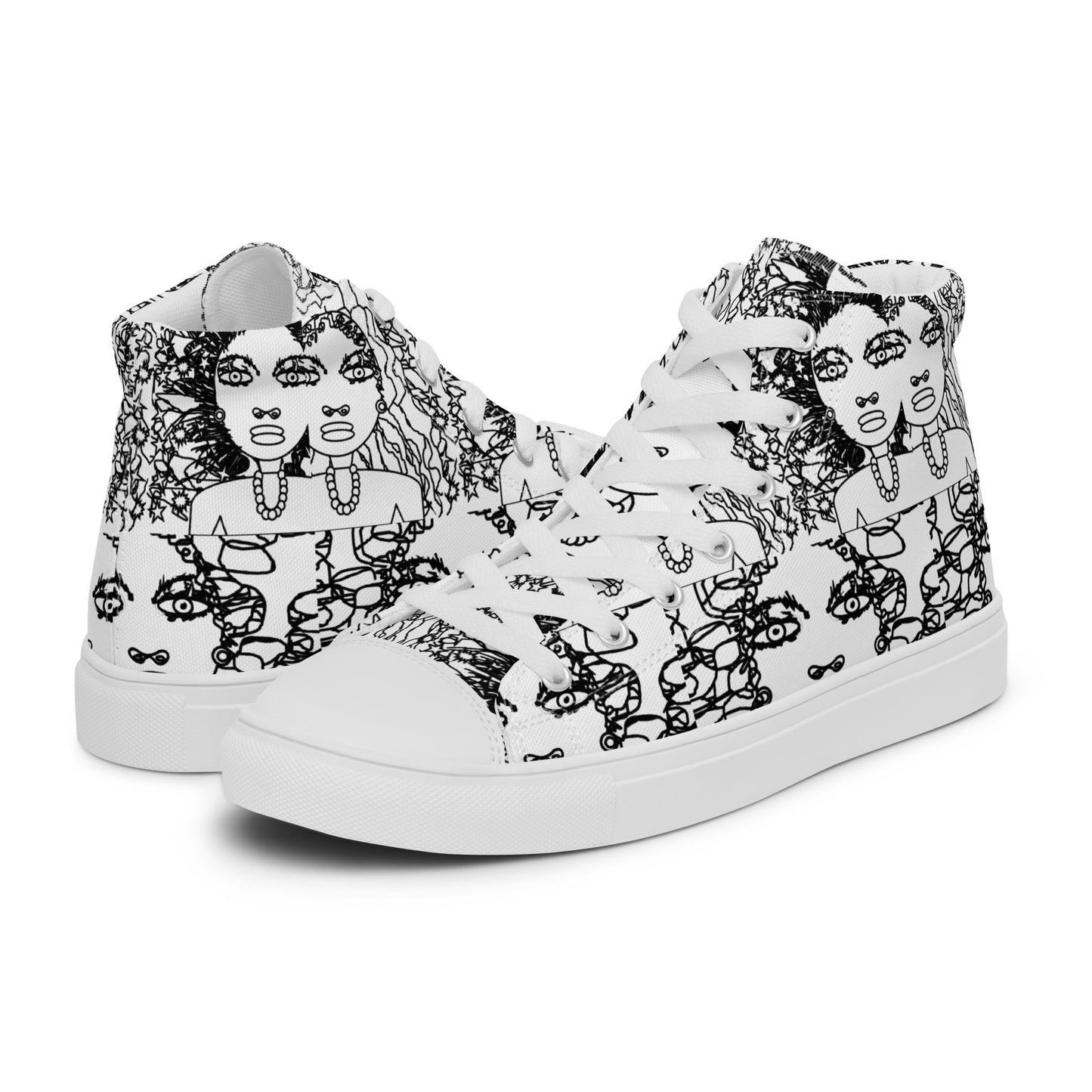 Women’s high top canvas shoes