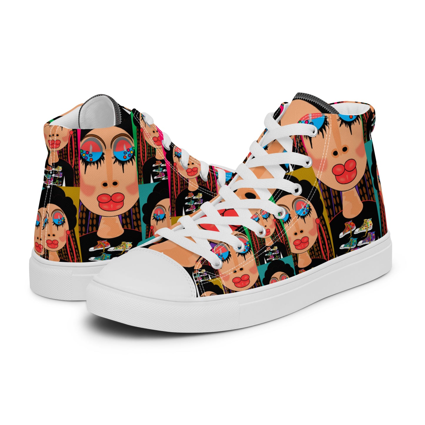 Women’s high top canvas shoes