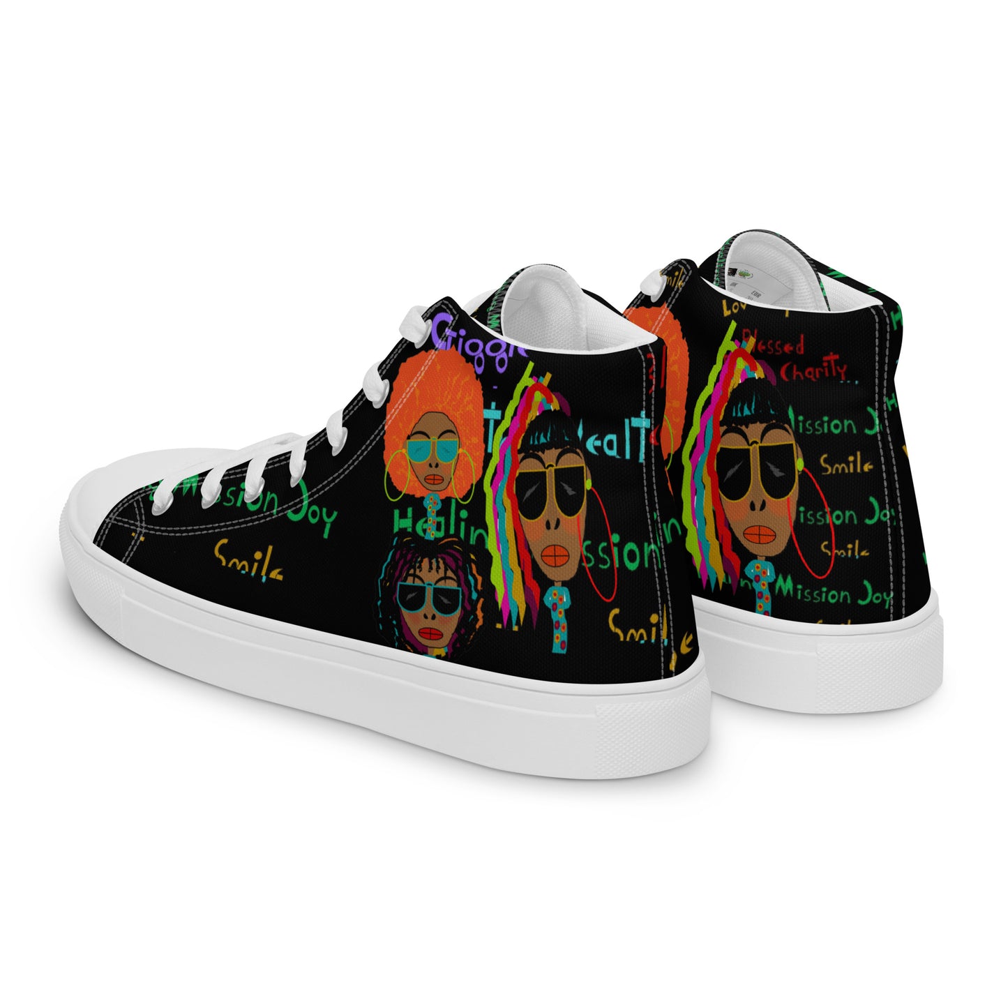 Women’s high top canvas shoes