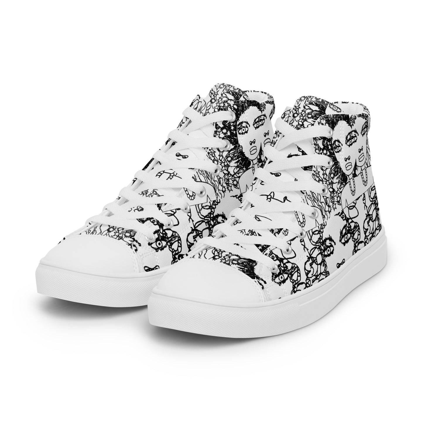 Women’s high top canvas shoes