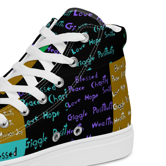 Women’s high top canvas shoes