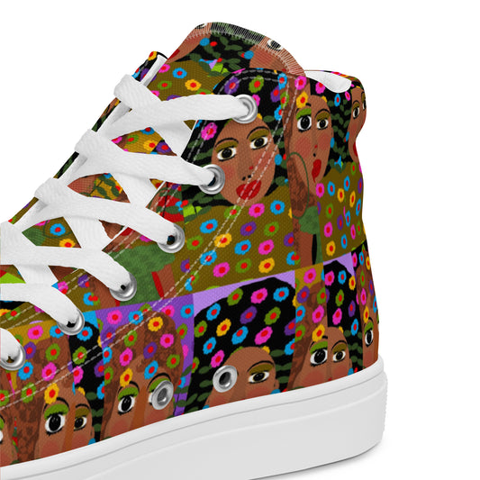 Women’s high top canvas shoes