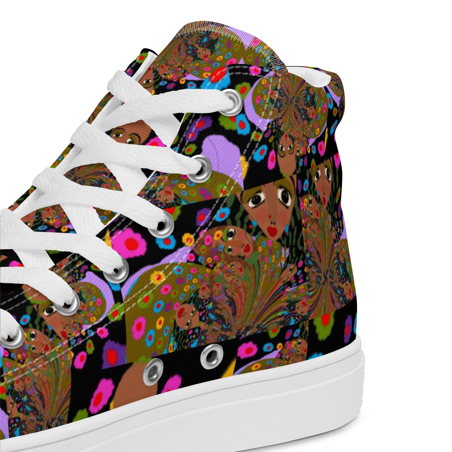 Women’s high top canvas shoes