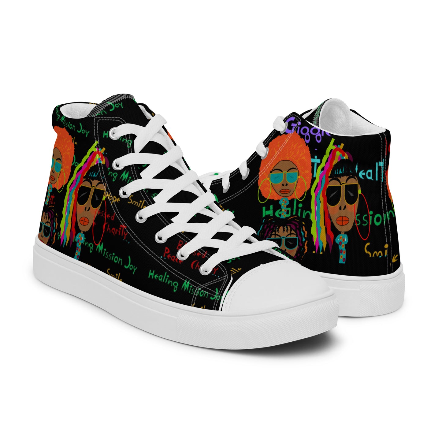 Women’s high top canvas shoes