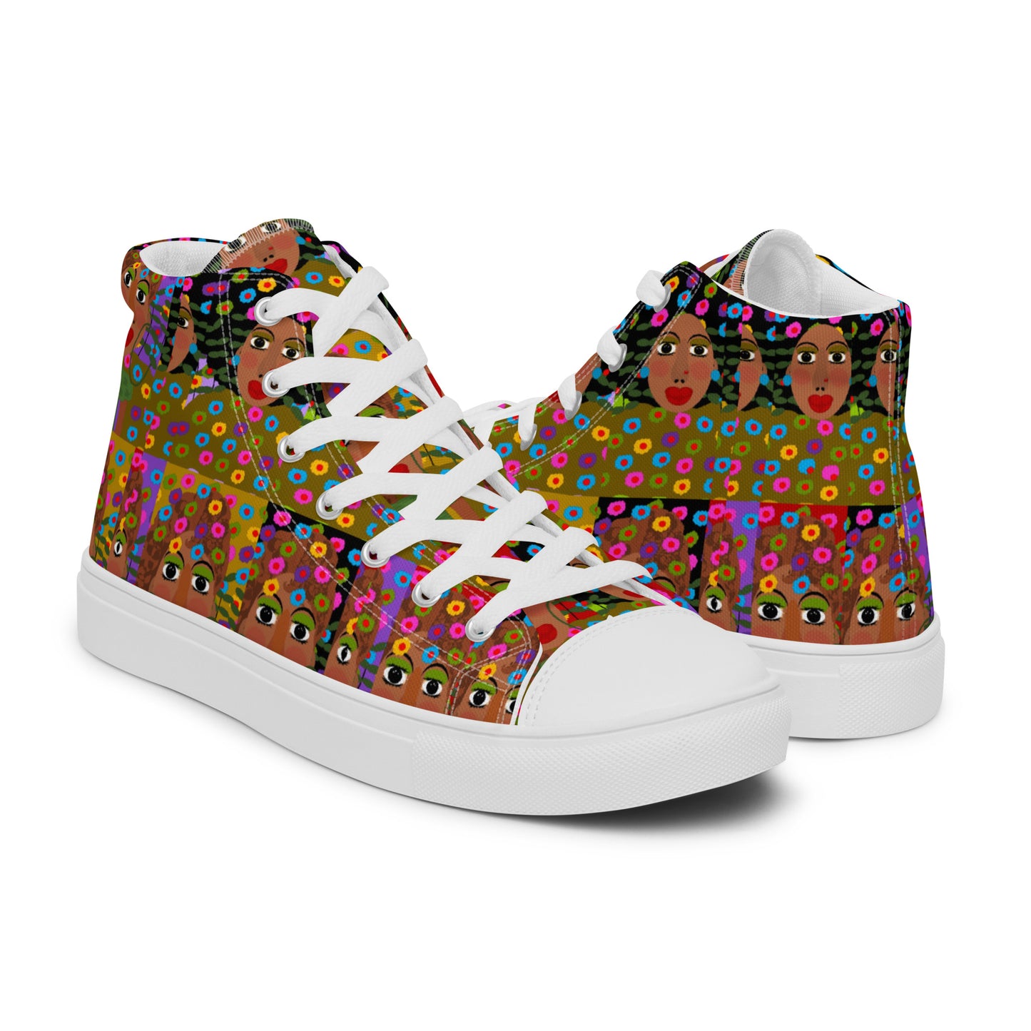 Women’s high top canvas shoes