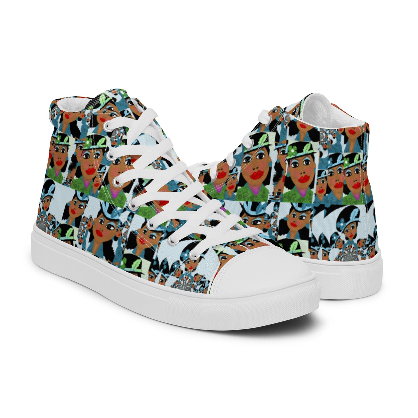 Women’s high top canvas shoes