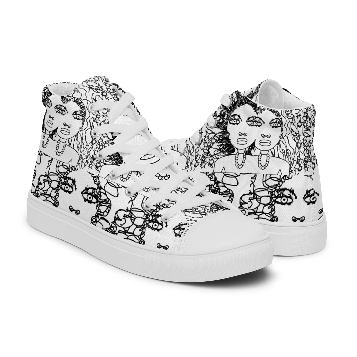 Women’s high top canvas shoes