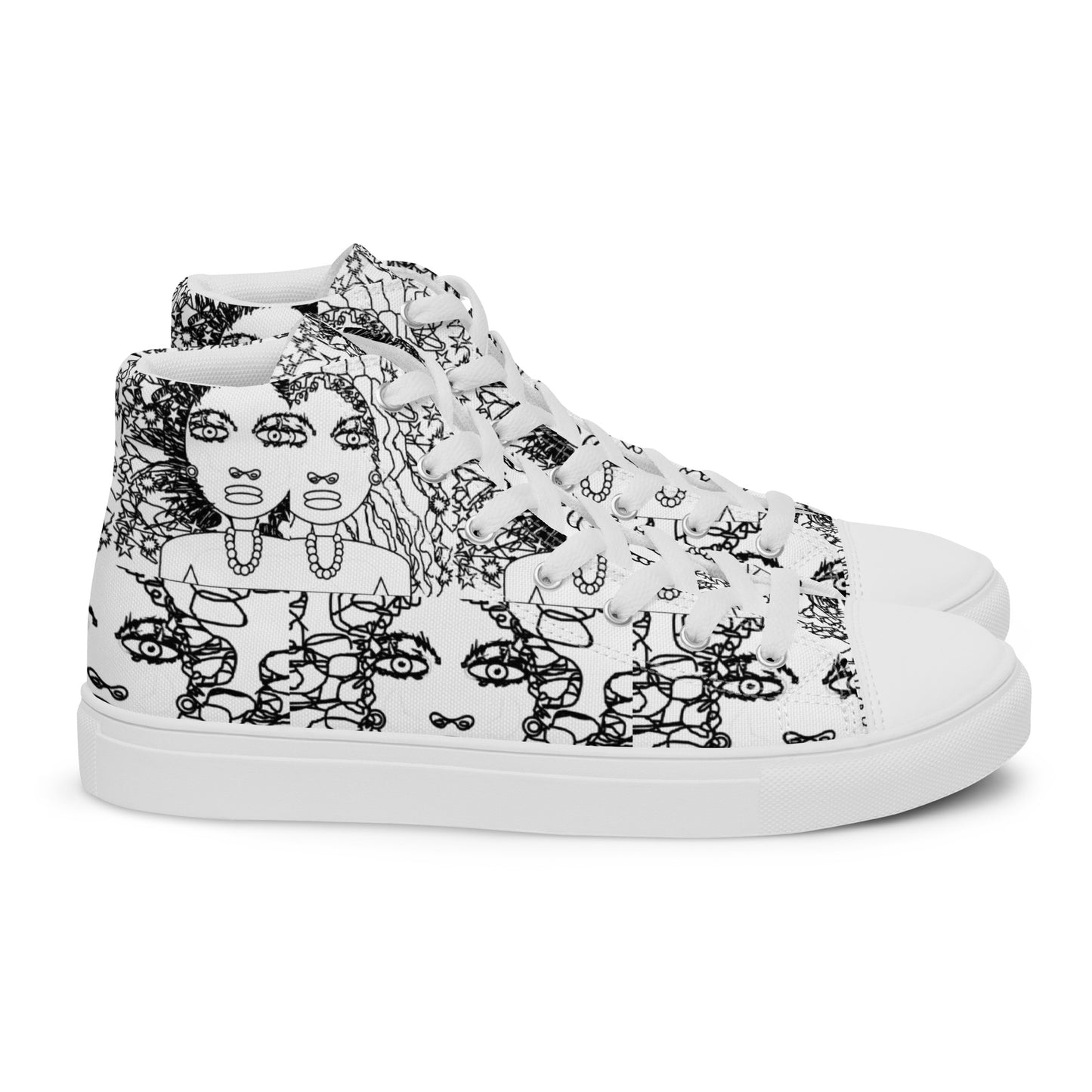 Women’s high top canvas shoes