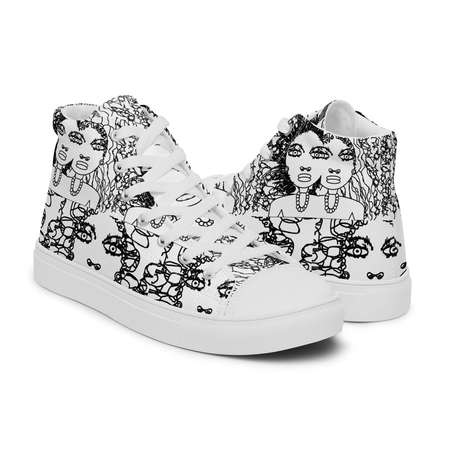 Women’s high top canvas shoes