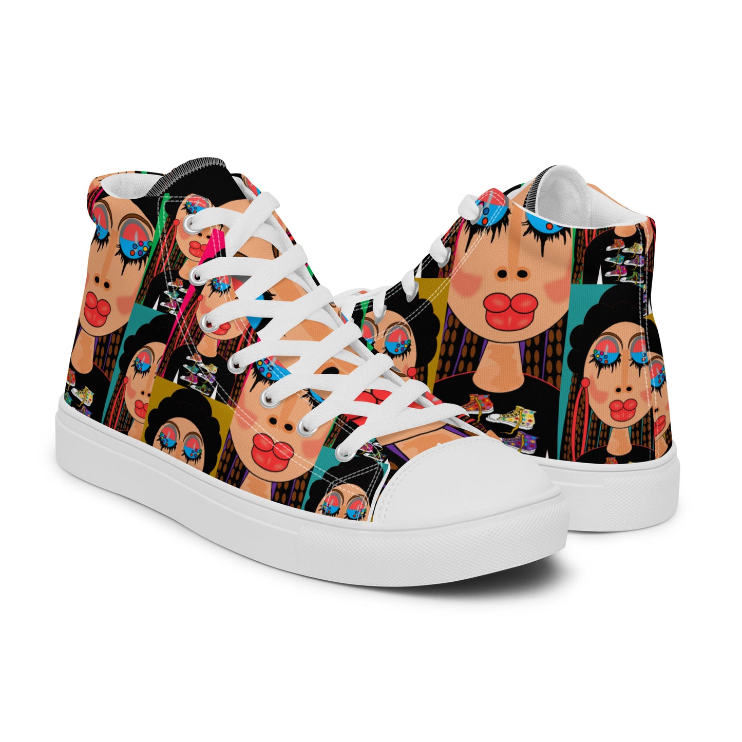 Women’s high top canvas shoes