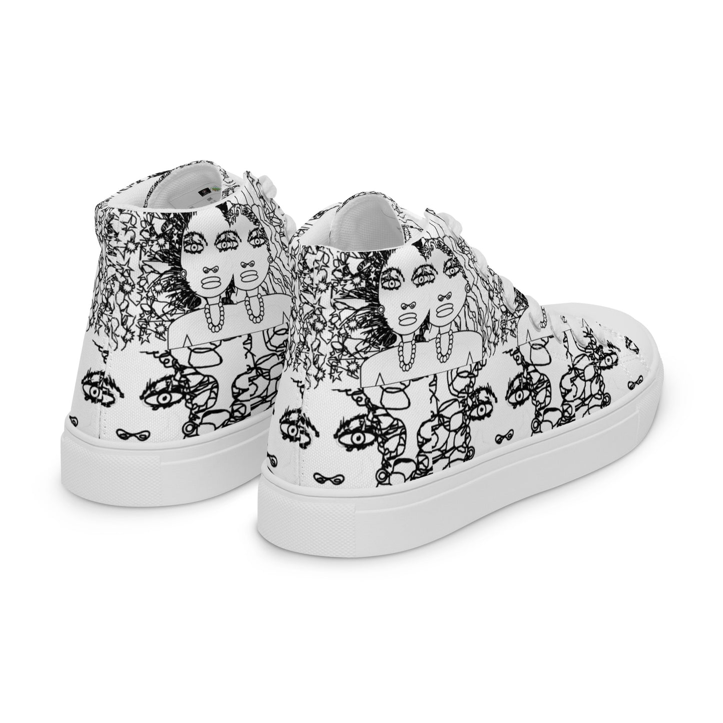 Women’s high top canvas shoes