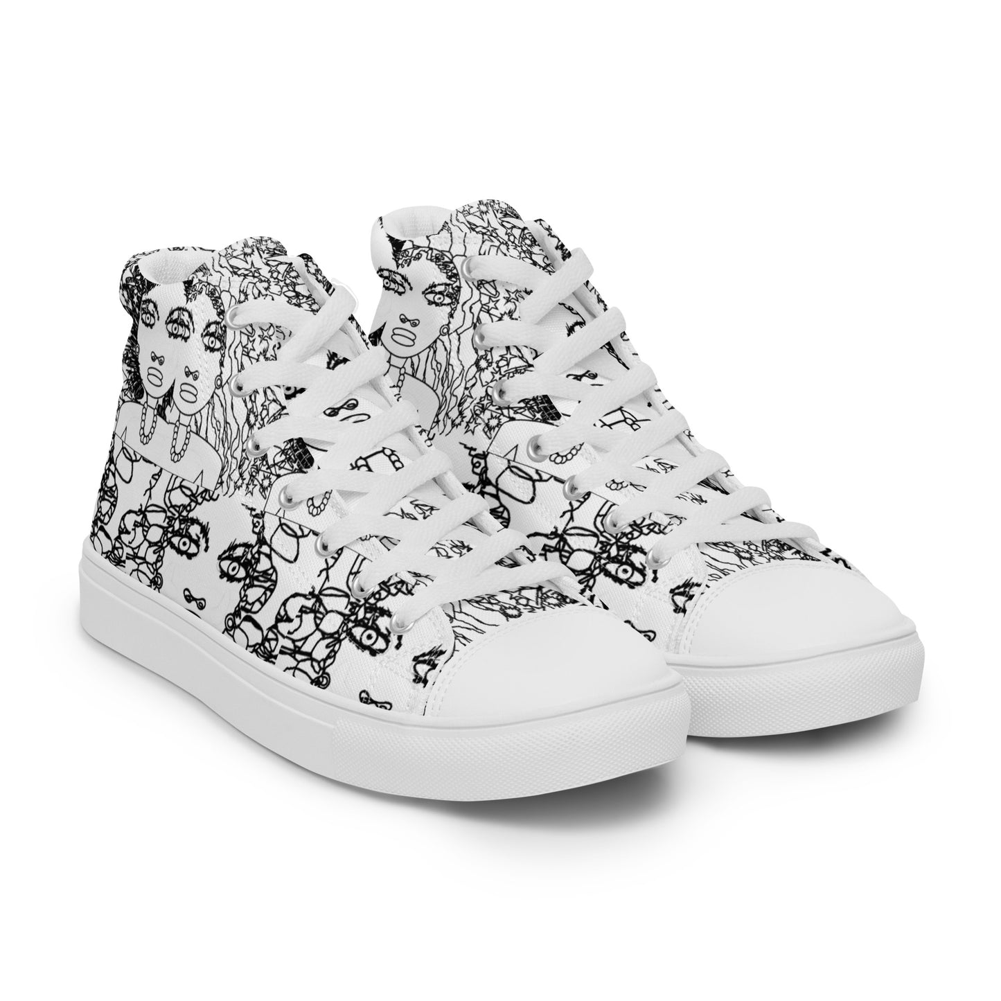 Women’s high top canvas shoes