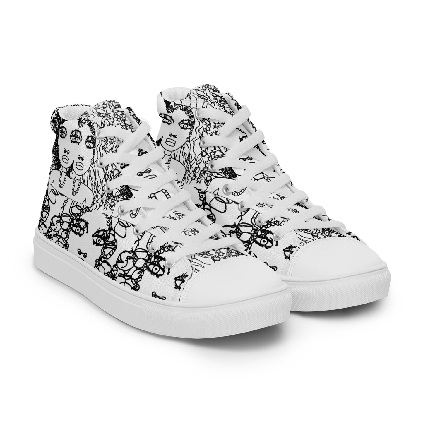 Women’s high top canvas shoes