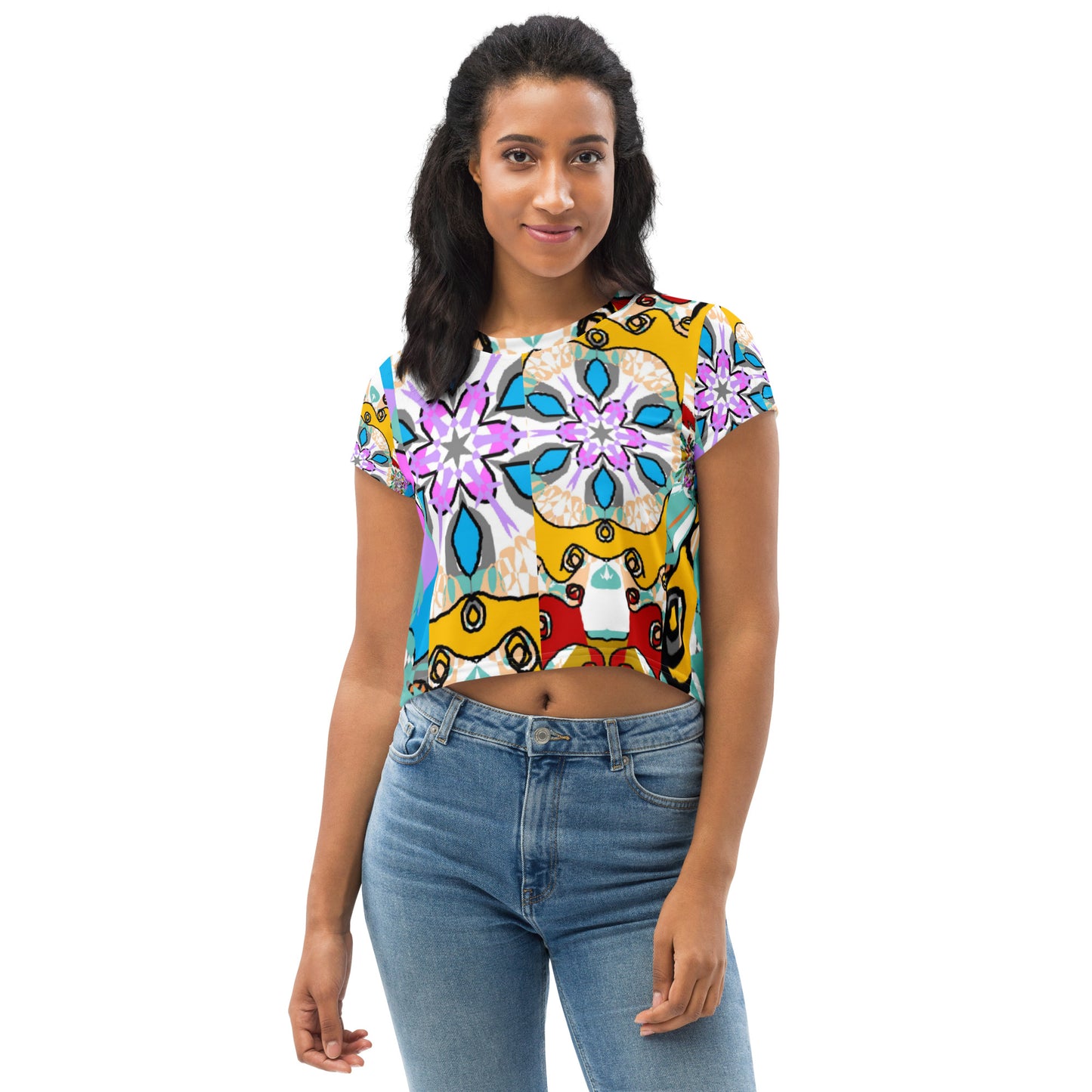 All-Over Print Crop Tee