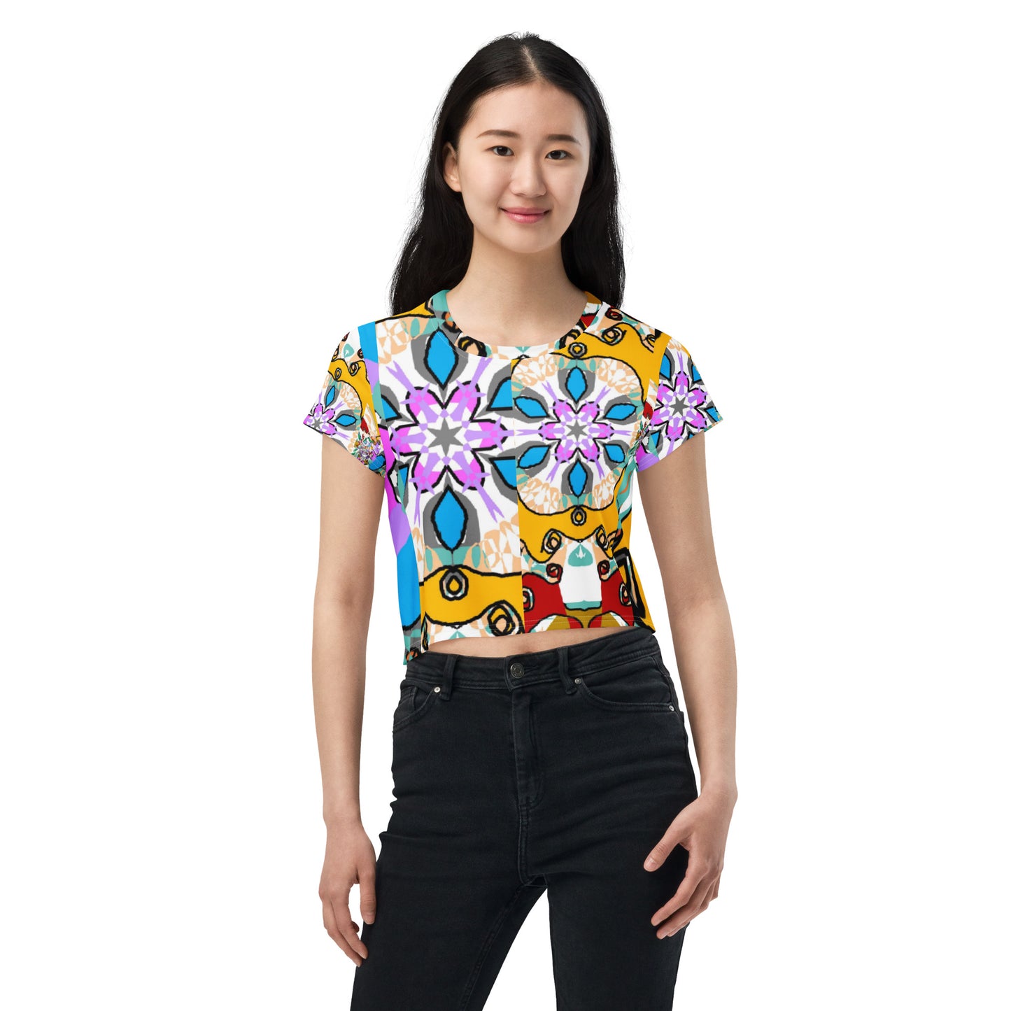 All-Over Print Crop Tee