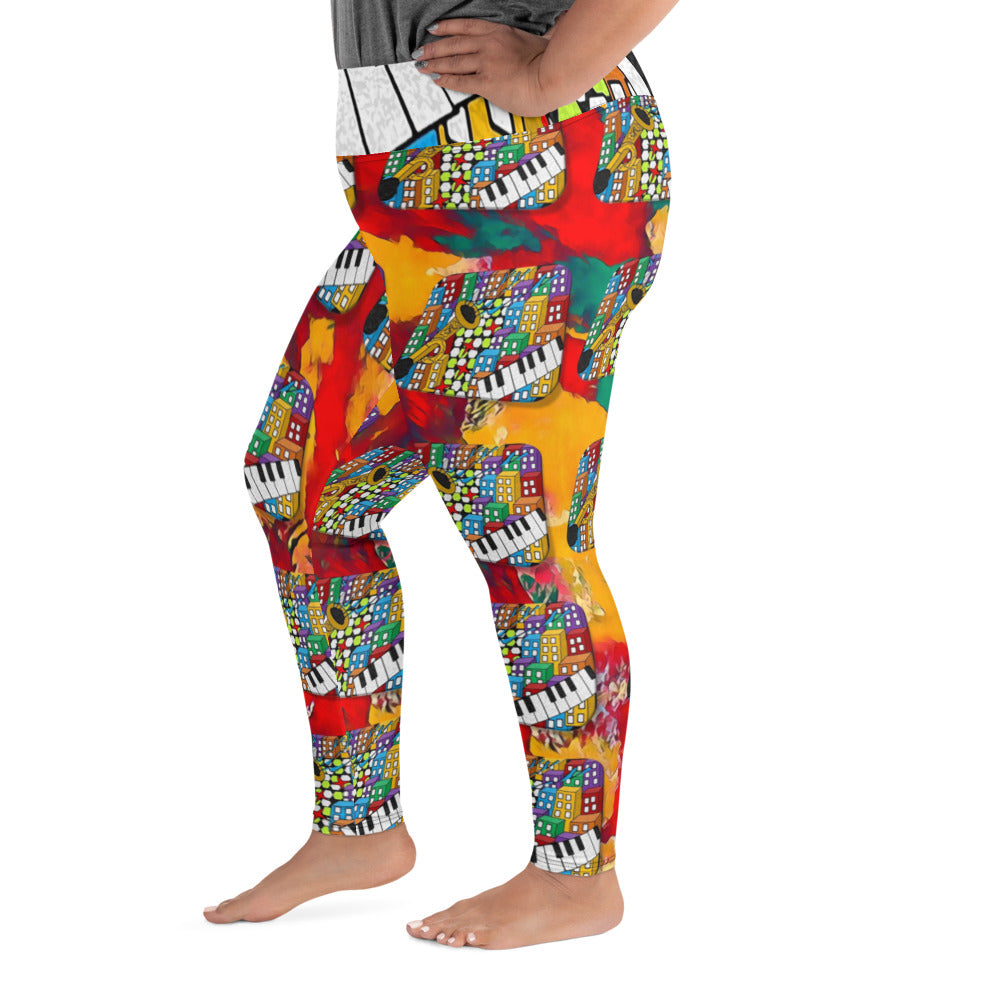 Sample All-Over Print Plus Size Leggings