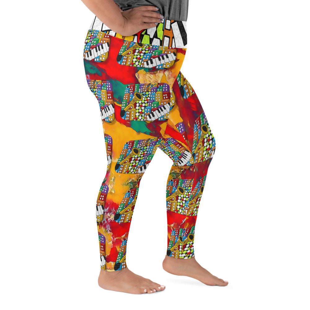 Sample All-Over Print Plus Size Leggings