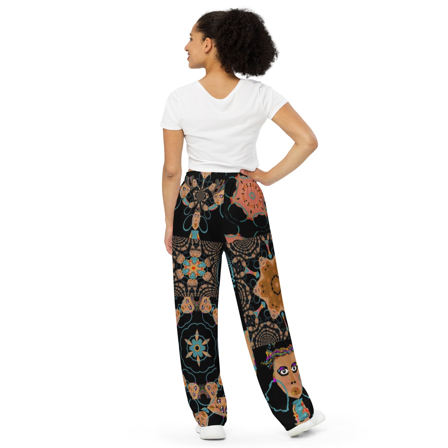 All-over print unisex wide-leg pantsHBC