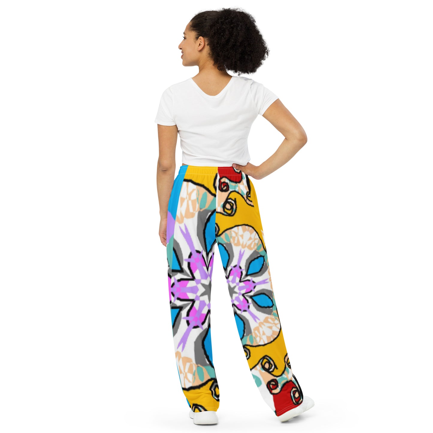 All-over print unisex wide-leg pants