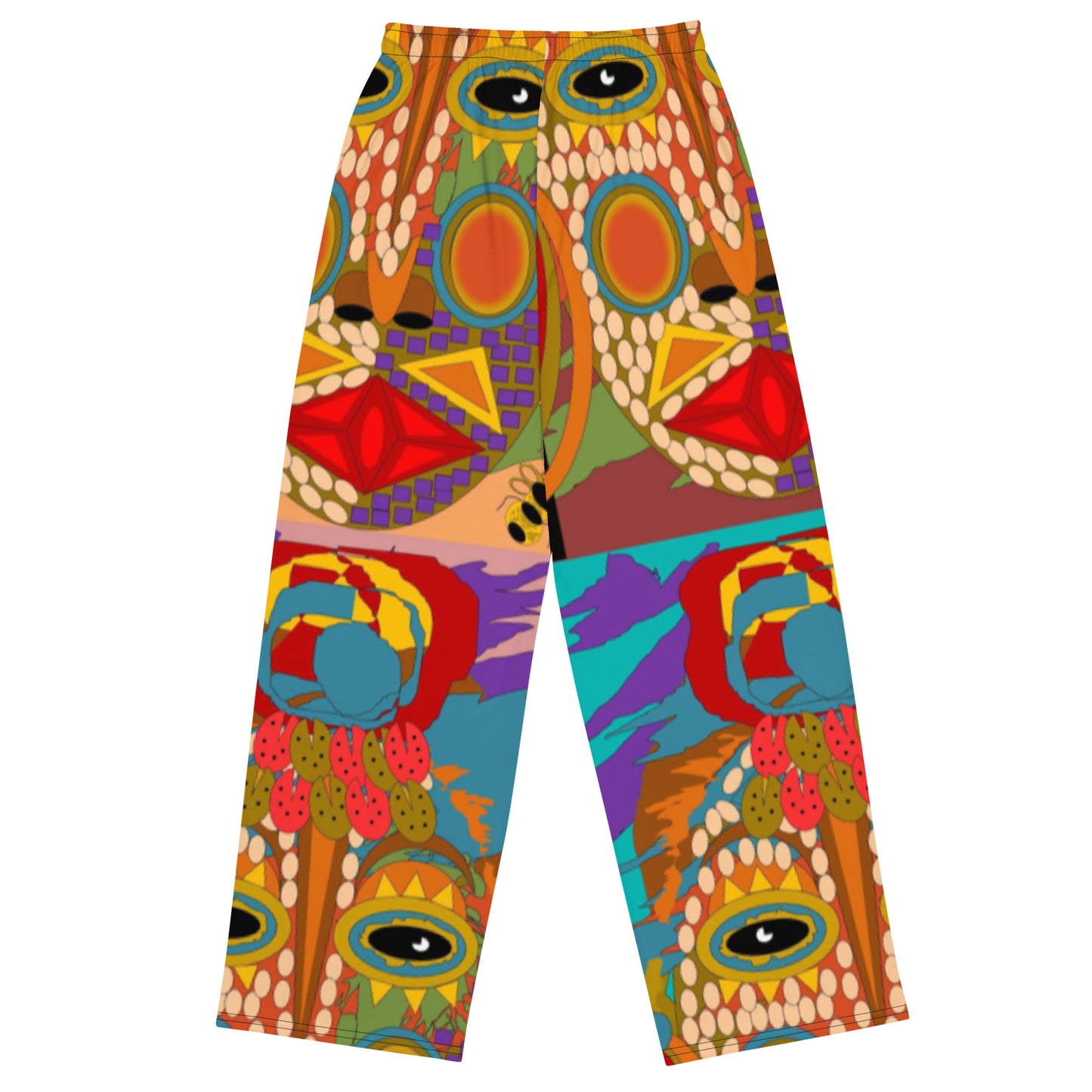 All-over print unisex wide-leg pants