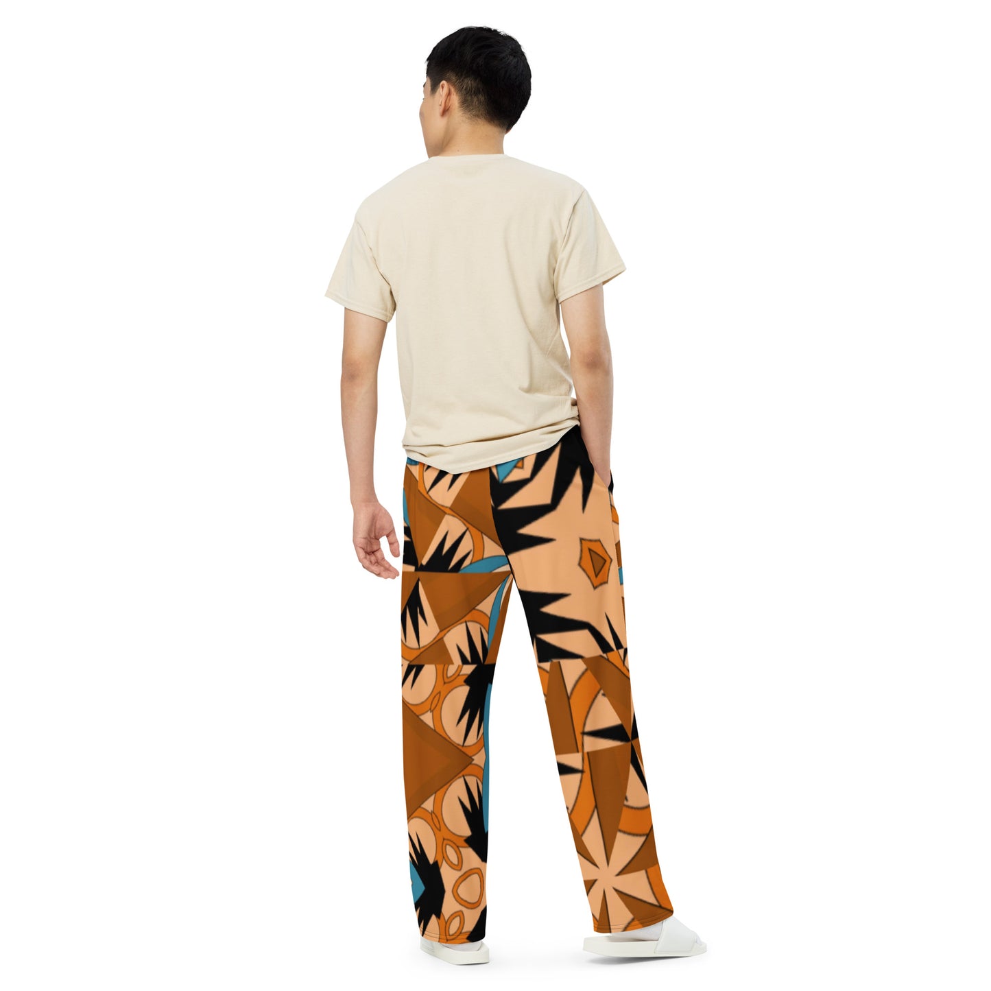 All-over print unisex wide-leg pants