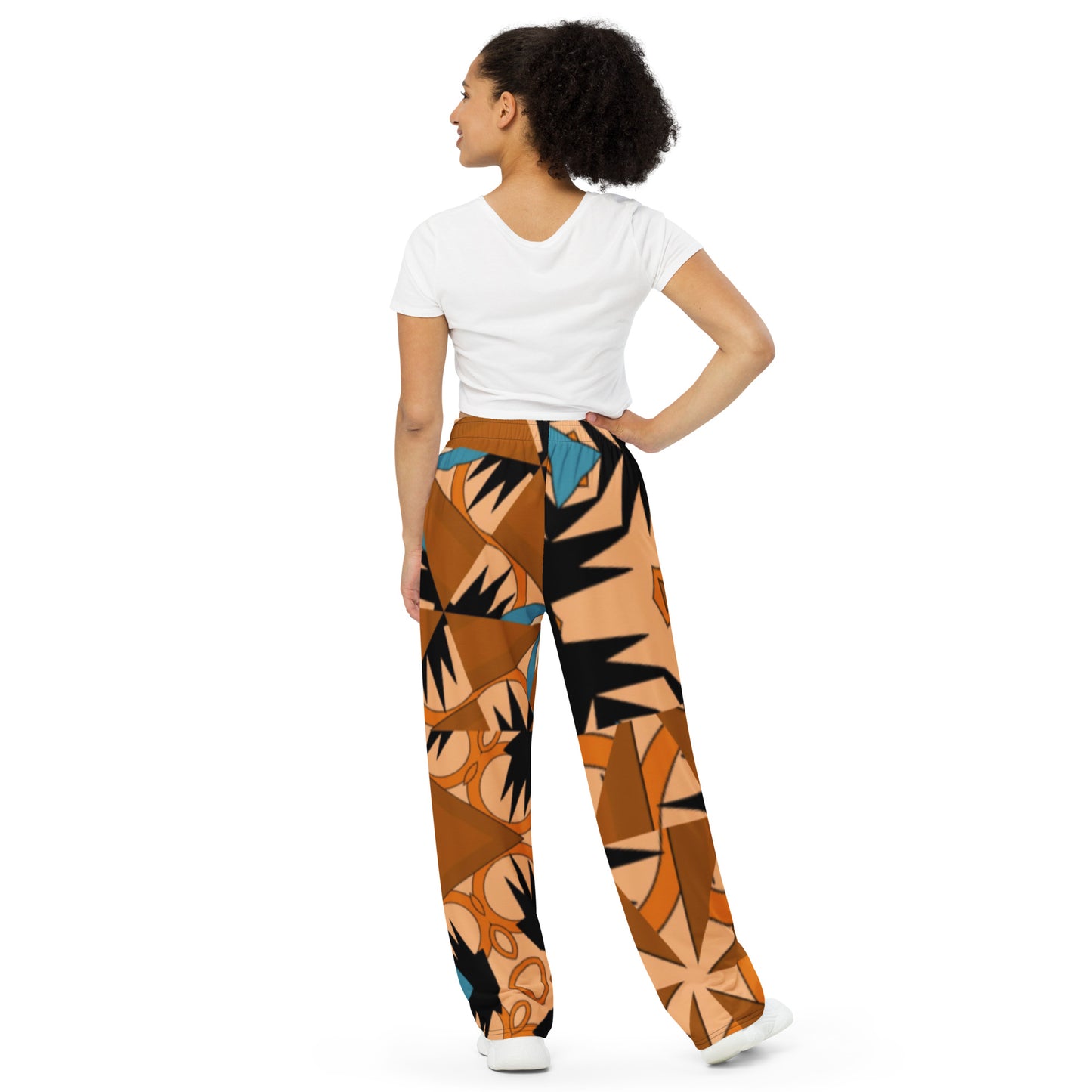 All-over print unisex wide-leg pants