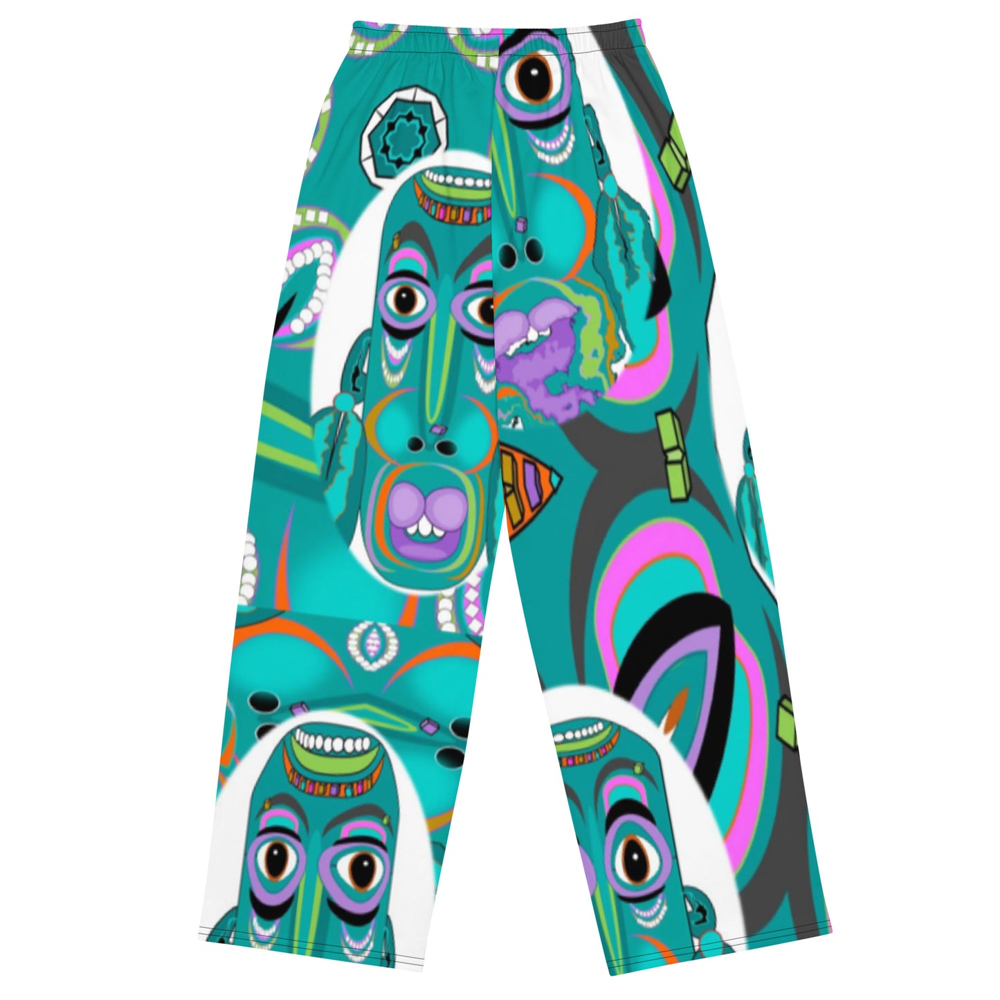 All-over print unisex wide-leg pants