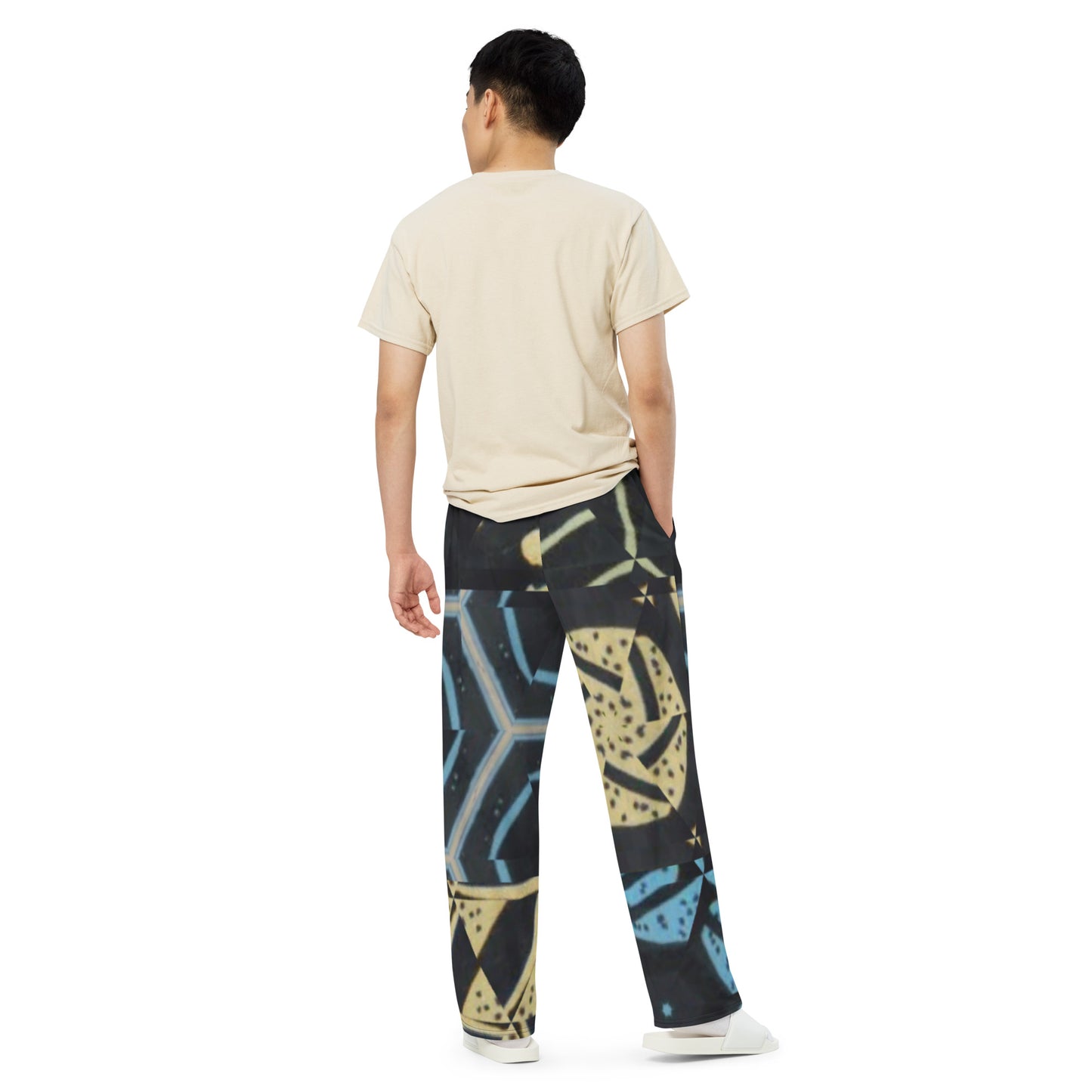 All-over print unisex wide-leg pants