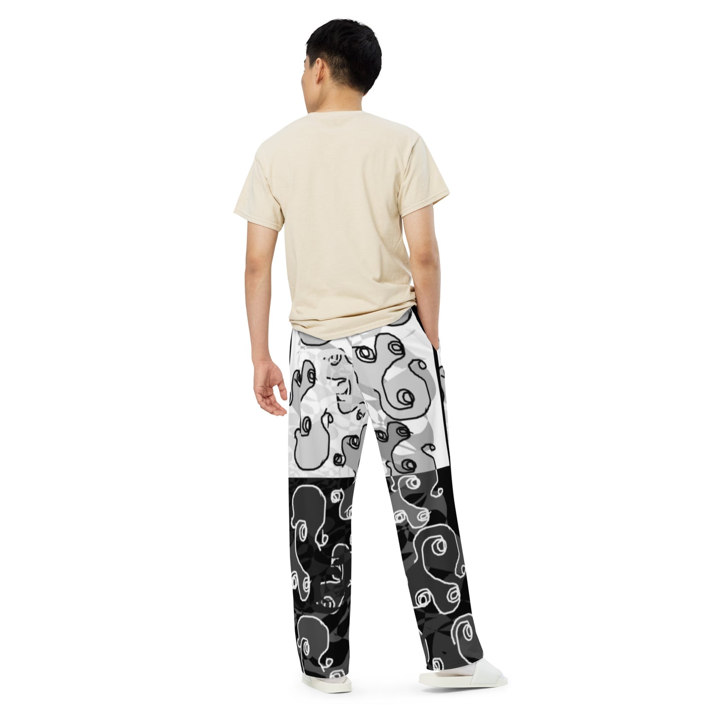 All-over print unisex wide-leg pants