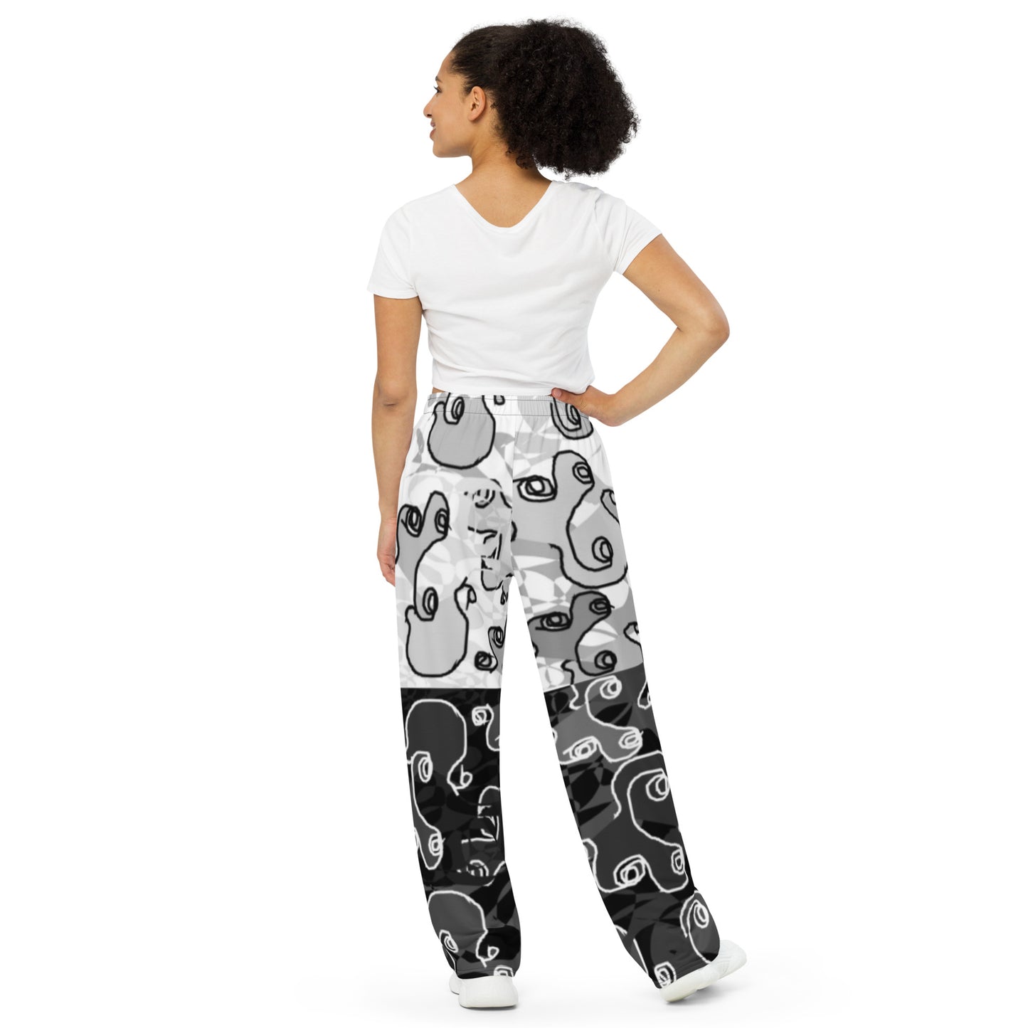 All-over print unisex wide-leg pants