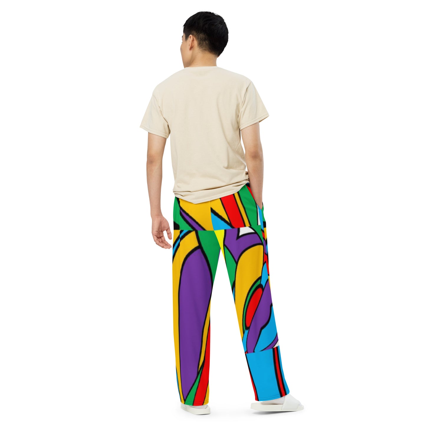 All-over print unisex wide-leg pants