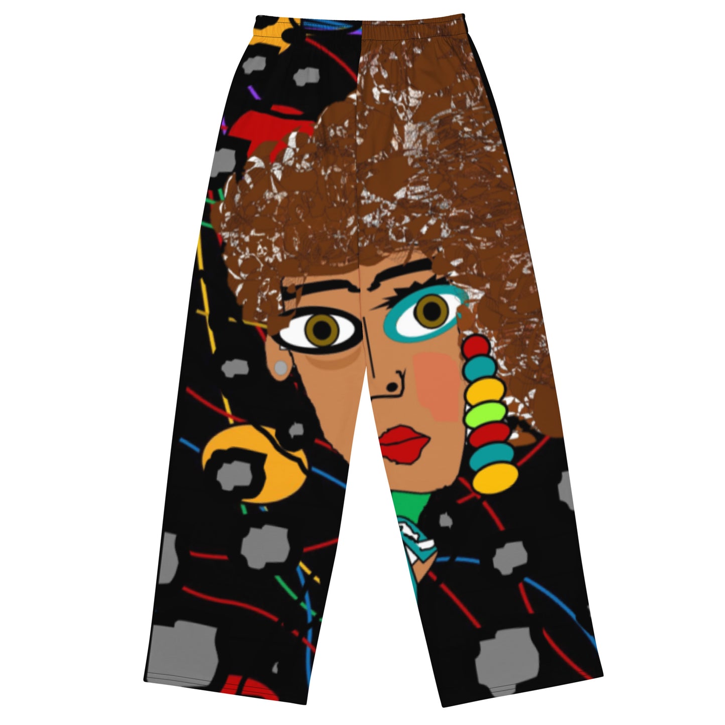 All-over print unisex wide-leg pants