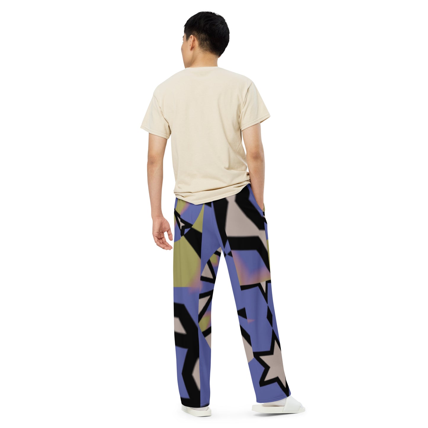 All-over print unisex wide-leg pants