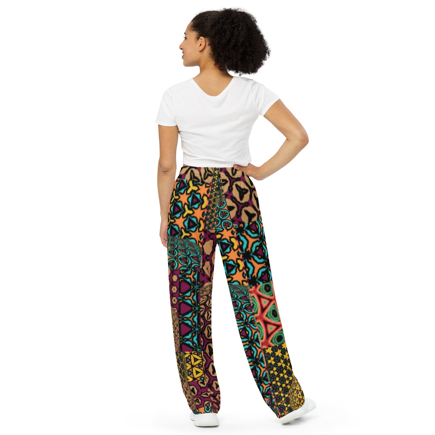 All-over print unisex wide-leg pants