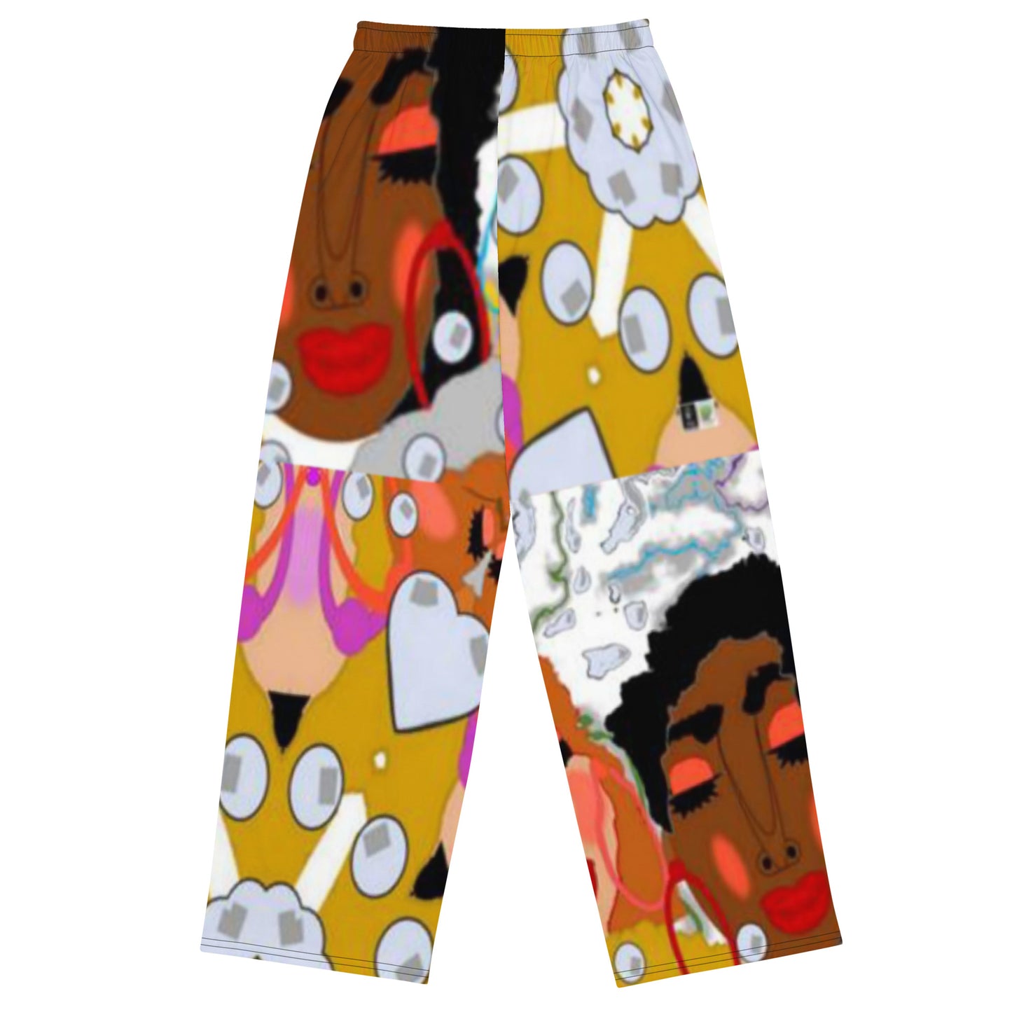 All-over print unisex wide-leg pants