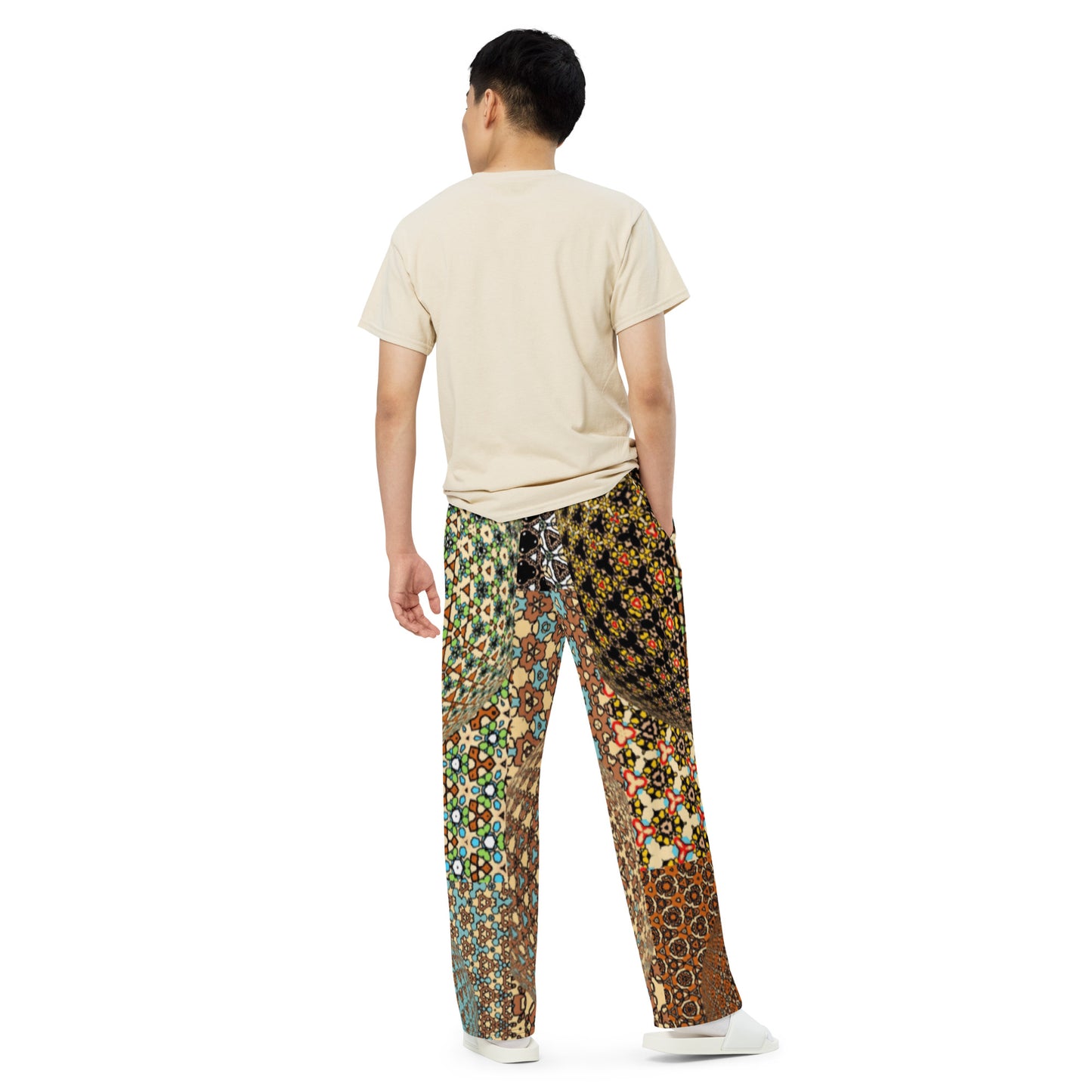 All-over print unisex wide-leg pants