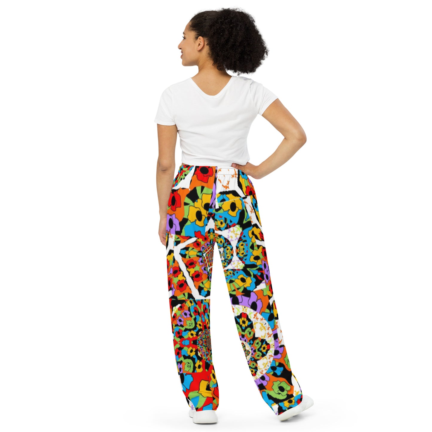 All-over print unisex wide-leg pants