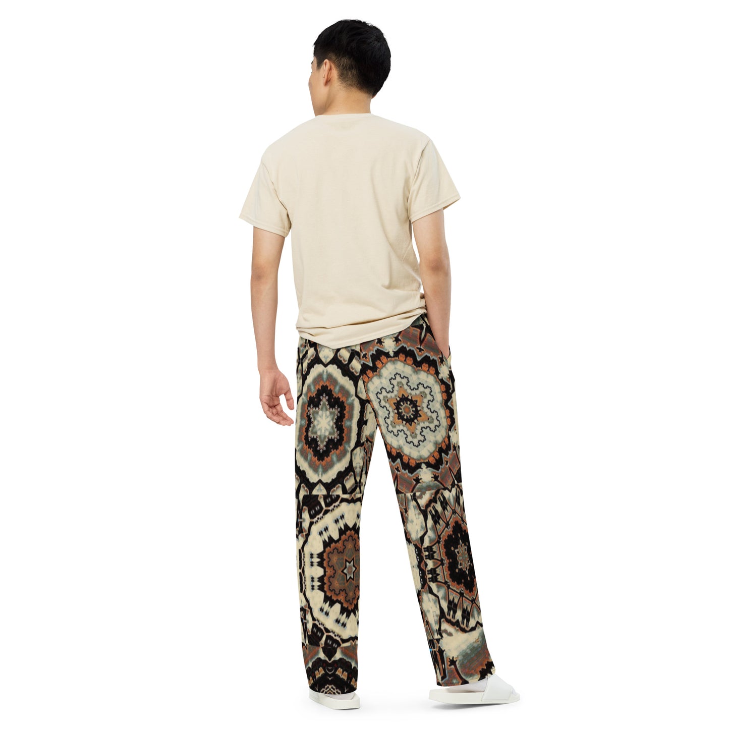 All-over print unisex wide-leg pants