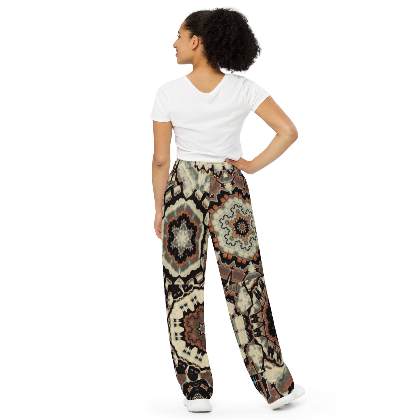 All-over print unisex wide-leg pants