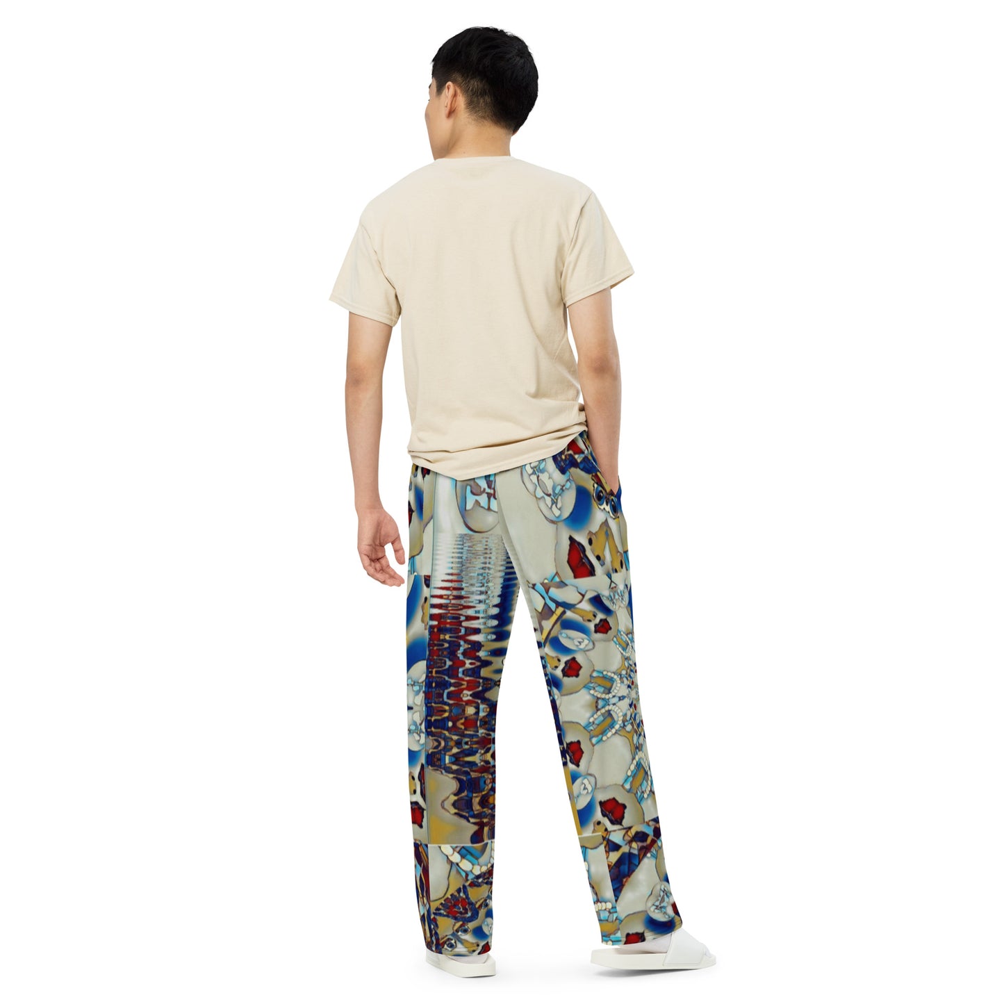 All-over print unisex wide-leg pants